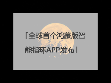 全球首个鸿蒙版智能指环APP发布