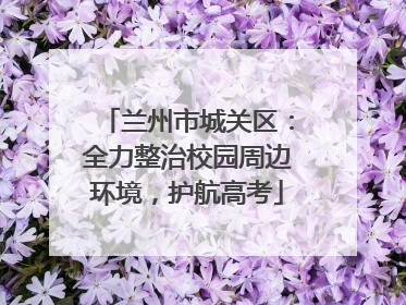兰州市城关区：全力整治校园周边环境，护航高考