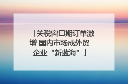 关税窗口期订单激增 国内市场成外贸企业“新蓝海”