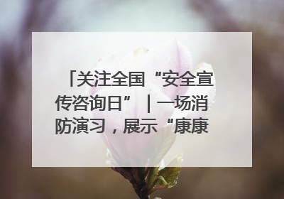 关注全国“安全宣传咨询日”｜一场消防演习，展示“康康”应急实力