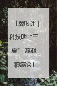 冀时评｜科技助“三夏” 燕赵粮满仓