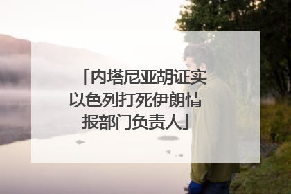 内塔尼亚胡证实以色列打死伊朗情报部门负责人