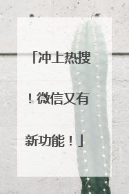冲上热搜！微信又有新功能！