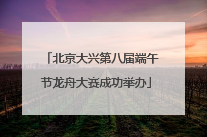 北京大兴第八届端午节龙舟大赛成功举办