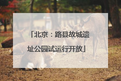 北京：路县故城遗址公园试运行开放