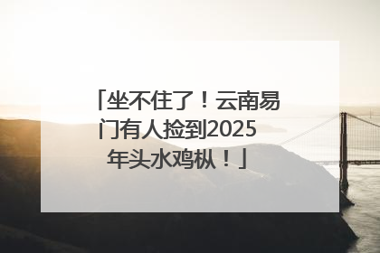 坐不住了！云南易门有人捡到2025年头水鸡枞！