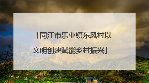同江市乐业镇东风村以文明创建赋能乡村振兴