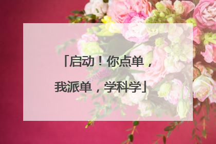 启动！你点单，我派单，学科学