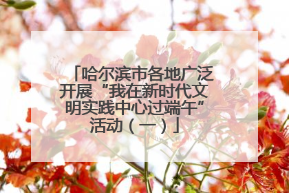 哈尔滨市各地广泛开展“我在新时代文明实践中心过端午”活动（一）