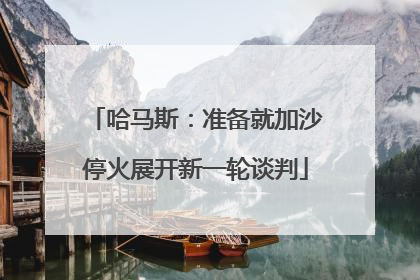 哈马斯：准备就加沙停火展开新一轮谈判