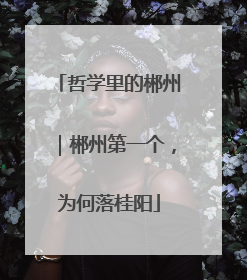 哲学里的郴州｜郴州第一个，为何落桂阳