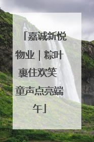 嘉诚新悦物业｜粽叶裹住欢笑 童声点亮端午
