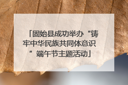 固始县成功举办“铸牢中华民族共同体意识”端午节主题活动