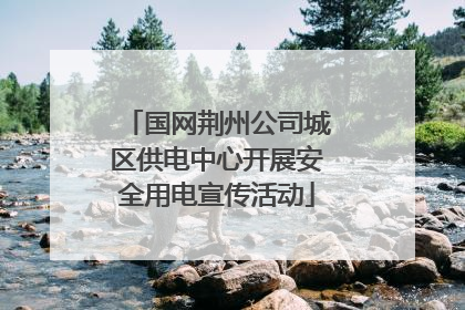国网荆州公司城区供电中心开展安全用电宣传活动