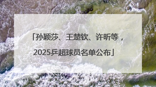 孙颖莎、王楚钦、许昕等，2025乒超球员名单公布