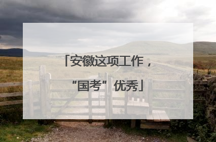 安徽这项工作，“国考”优秀