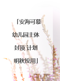 安海可慕幼儿园主体封顶 计划明秋投用