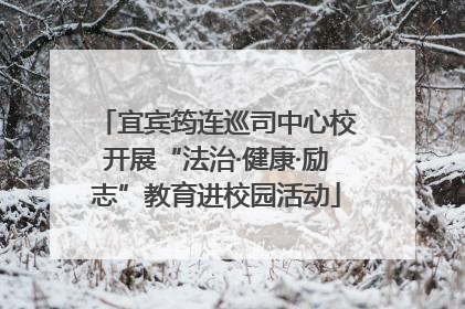 宜宾筠连巡司中心校开展“法治·健康·励志”教育进校园活动