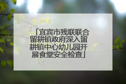 宜宾市残联联合留耕镇政府深入留耕镇中心幼儿园开展食堂安全检查
