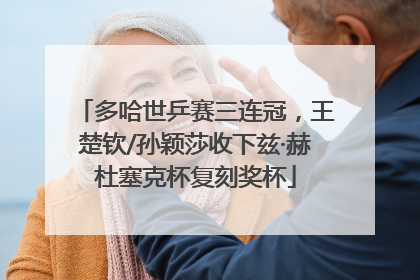 多哈世乒赛三连冠，王楚钦/孙颖莎收下兹·赫杜塞克杯复刻奖杯