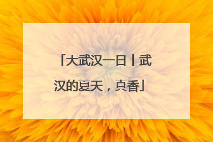 大武汉一日丨武汉的夏天，真香