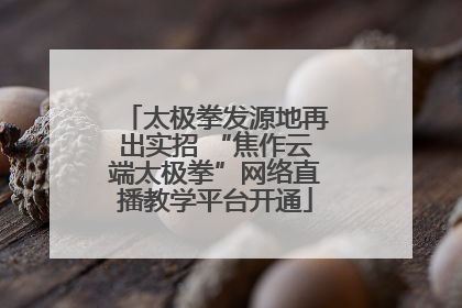 太极拳发源地再出实招 “焦作云端太极拳”网络直播教学平台开通