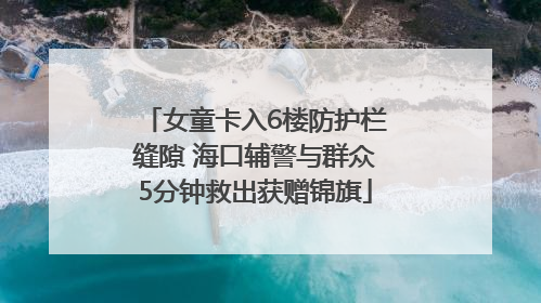 女童卡入6楼防护栏缝隙 海口辅警与群众5分钟救出获赠锦旗