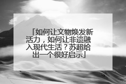 如何让文物焕发新活力，如何让非遗融入现代生活？苏超给出一个很好启示