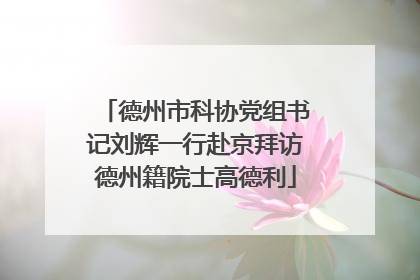 德州市科协党组书记刘辉一行赴京拜访德州籍院士高德利