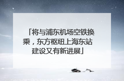 将与浦东机场空铁换乘，东方枢纽上海东站建设又有新进展