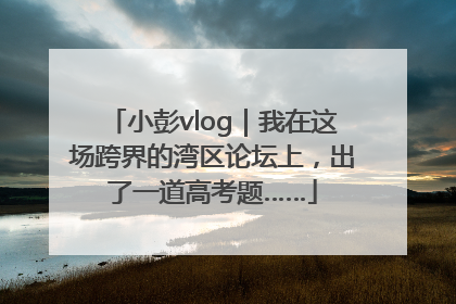 小彭vlog｜我在这场跨界的湾区论坛上，出了一道高考题……