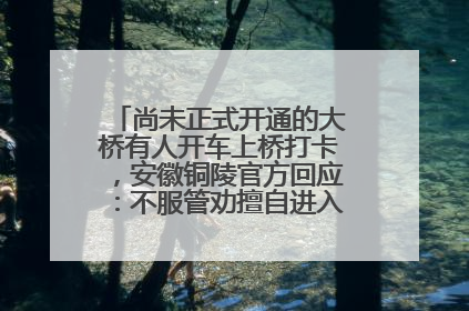 尚未正式开通的大桥有人开车上桥打卡，安徽铜陵官方回应：不服管劝擅自进入，已采取措施