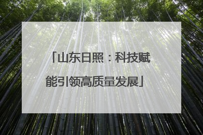 山东日照：科技赋能引领高质量发展