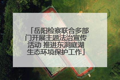 岳阳检察联合多部门开展主题法治宣传活动 推进东洞庭湖生态环境保护工作