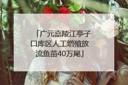 广元嘉陵江亭子口库区人工增殖放流鱼苗40万尾