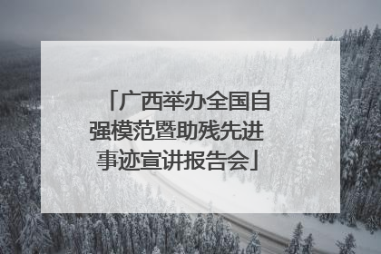 广西举办全国自强模范暨助残先进事迹宣讲报告会