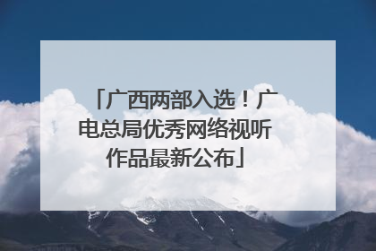 广西两部入选！广电总局优秀网络视听作品最新公布