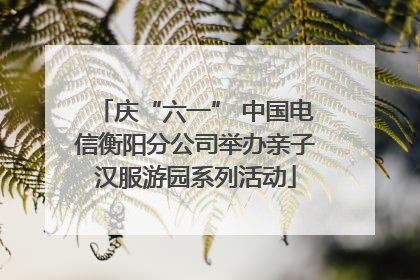 庆“六一” 中国电信衡阳分公司举办亲子汉服游园系列活动