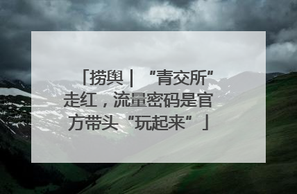 捞舆｜“青交所”走红，流量密码是官方带头“玩起来”