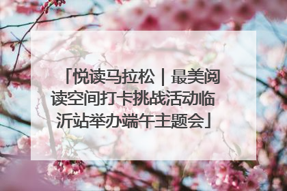 悦读马拉松｜最美阅读空间打卡挑战活动临沂站举办端午主题会