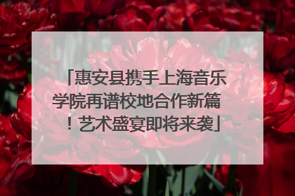 惠安县携手上海音乐学院再谱校地合作新篇！艺术盛宴即将来袭