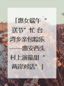 惠女端午“送节”忙 台湾乡亲包粽乐——惠安西头村上演最甜“两岸对话”