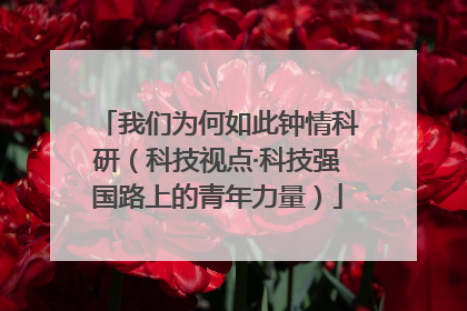 我们为何如此钟情科研（科技视点·科技强国路上的青年力量）