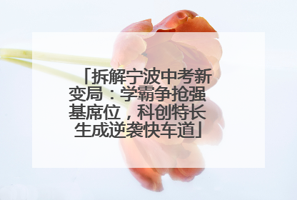 拆解宁波中考新变局：学霸争抢强基席位，科创特长生成逆袭快车道