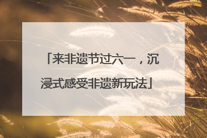来非遗节过六一，沉浸式感受非遗新玩法
