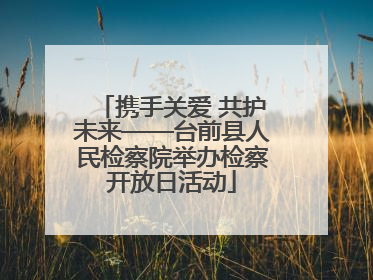 携手关爱 共护未来——台前县人民检察院举办检察开放日活动