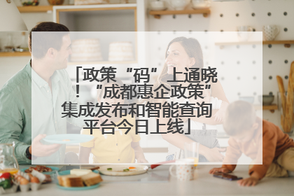 政策“码”上通晓！“成都惠企政策”集成发布和智能查询平台今日上线