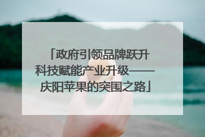 政府引领品牌跃升 科技赋能产业升级——庆阳苹果的突围之路