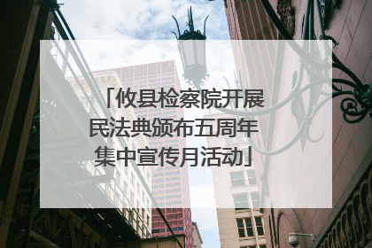 攸县检察院开展民法典颁布五周年集中宣传月活动