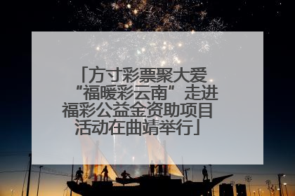 方寸彩票聚大爱 “福暖彩云南”走进福彩公益金资助项目活动在曲靖举行